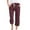 Wine, variant on QSXADF Women's Wide Leg Capris Straight Leg Capris Graphic Drawstring Casual Loose Wide Leg Straight Capris Pants With Pockets Daily Wear Women's Pants
