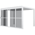 thumbnail image 7 of Mirador 111S Outdoor Pergola Aluminum Sliding PC Door w/Handle 13' Side, 4 Panels, White(Not Pergola), 7 of 7