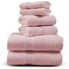 Cube 6 Piece Towel Set, Pink
