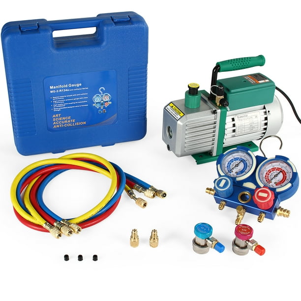 QUEENMAIL Vacuum Pump 3.5CFM 1/4HP Air Vacuum Pump HVAC A/C Air