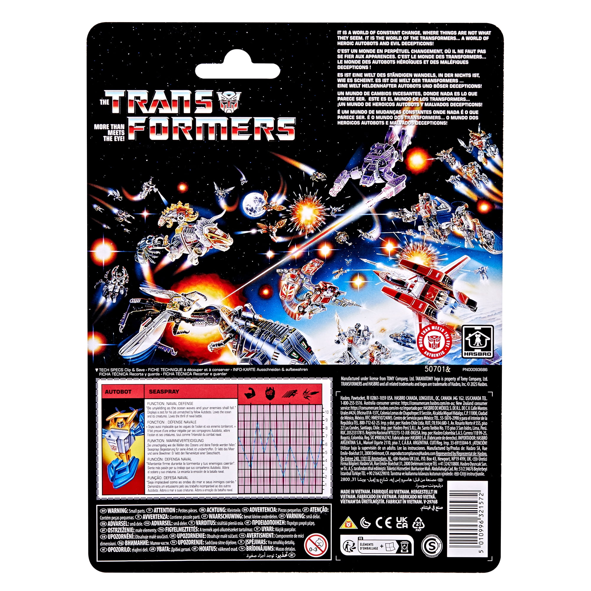 Transformers Toys Autobot Seaspray, Retro G1-Inspired 5" Action Figure, Boys and Girls, Ages 8 and up