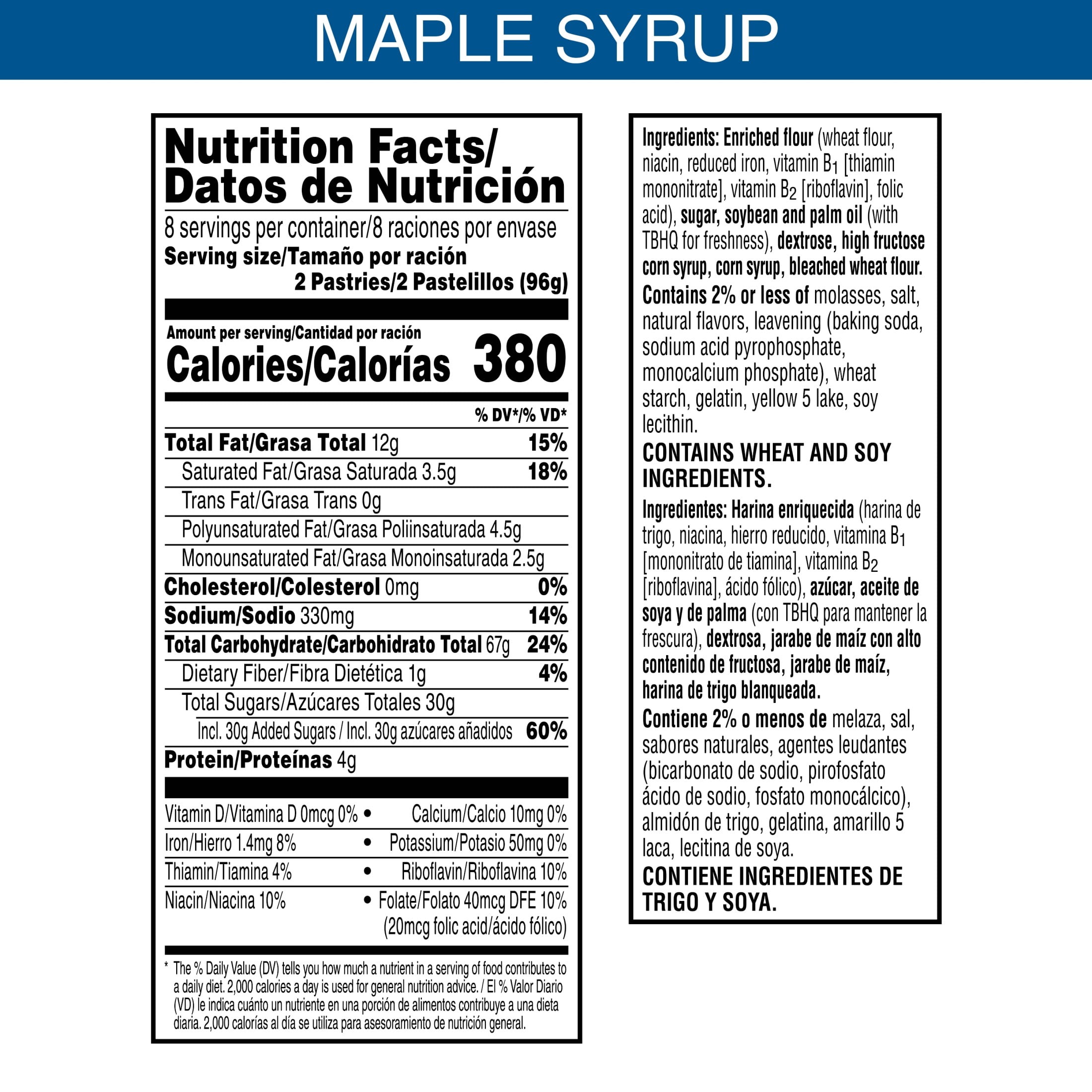Pop-Tarts Eggo Frosted Maple Flavor Toaster Pastries, Breakfast Foods, Shelf-Stable, 27 oz (16 Count)