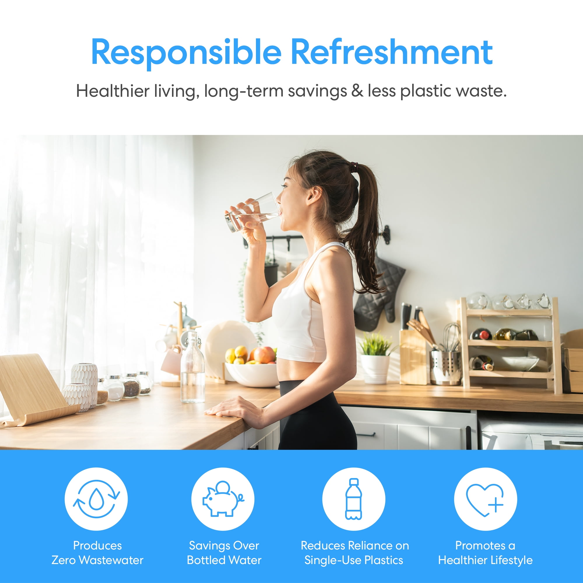 Brio Bottom Load Water Cooler Dispenser with Hot, Cold and Room Temperature Water, Height 41.4"