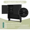 thumbnail image 4 of Black Bathroom Cabinet Wall Mounted with Towels Bar, Medicine Cabinet with 2 Door Adjustable Shelves, Over Toilet Cabinet for Bathroom Laundry Room Kitchen, 4 of 18