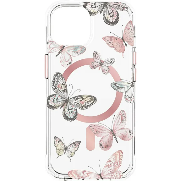 Body Glove Pink Butterflies with Magsafe Case - iPhone 14 Plus