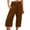 Brown, variant on TinyBloomm Casual Pants Set for plus Size Women Women's And Solid Color Elastic Waist Casual Pants Sweatpants, Size XXL