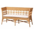 thumbnail image 6 of bali & pari Matilde Bohemian Light Honey Rattan 3-Piece Dining Nook Set, 6 of 6