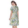 thumbnail image 2 of Bixox Robe d'Été à Manches Courtes pour Femmes Robe Ample Longueur Genou avec Poches-Ustensiles Vintage, 2 of 7