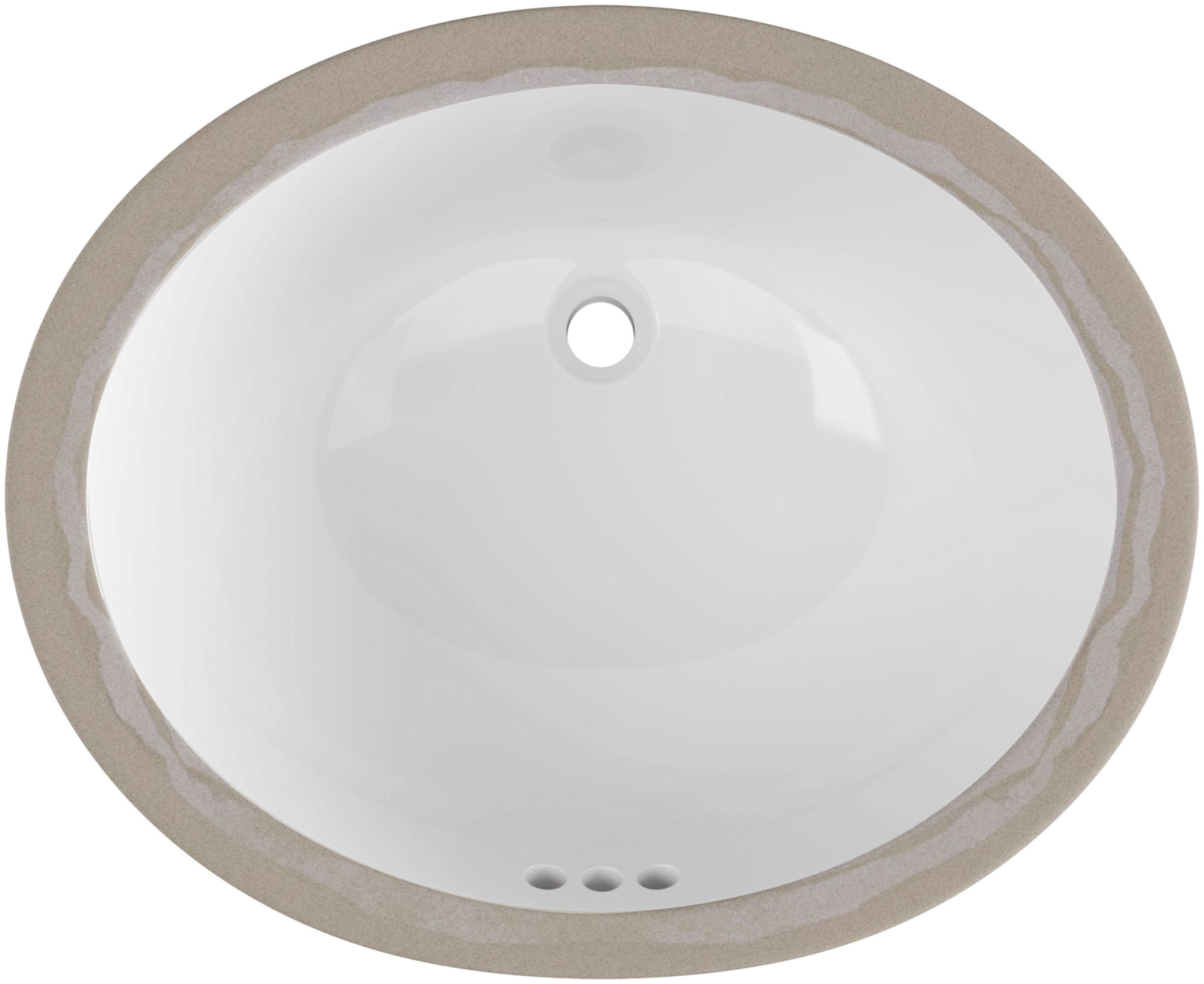 Proflo PF1512UWH Comstock 17" Oval Vitreous China Undermount Bathroom Sink - White