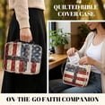 thumbnail image 3 of TSOVTHRID Cross American Flag Print Women Mens Bible Case, Bible Book Cover Quilted, Lightweight Bible Bag Practical Carrying Book Case with Multi Pockets, Christian Gift, 3 of 7