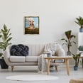 thumbnail image 3 of Stupell Industries Cow & Chick Meditating Animals & Insects Painting Gold Floater Framed Canvas Art Print Wall Art, 17 x 21, 3 of 10