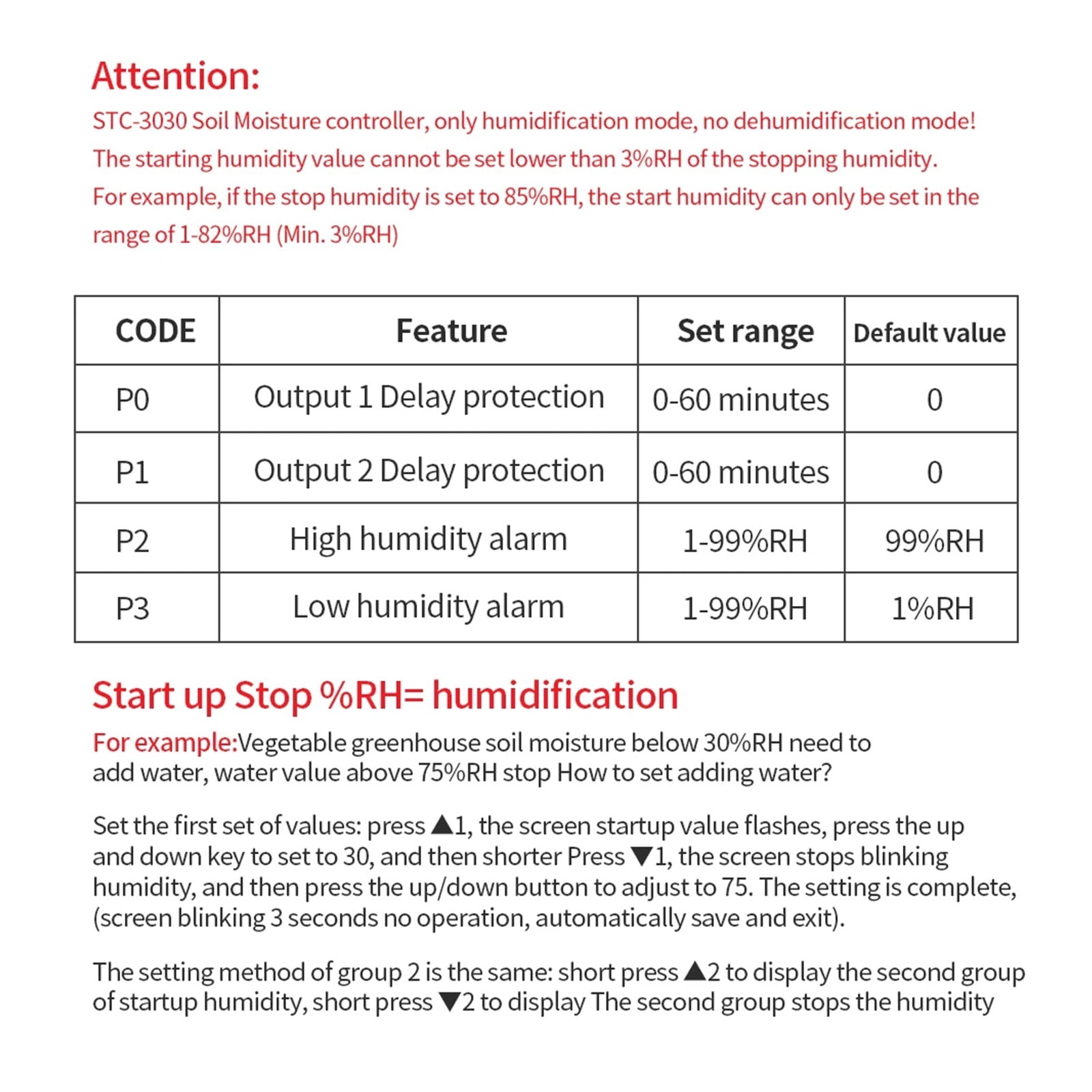 STC-3029 STC-3030 STC-3031 LED Display Soil Moisture Controller Humidity Thermoregulator for Plant Soil Monitor Meter Hygrometer