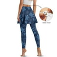 thumbnail image 3 of SCRAWLGOD Sea Turtle Blue Women's Modest Short Skirt with Attached Leggings Pocket Stylish Golf Skirted Leggings Breathable Stretchy Yoga Skirt for Hiking Running, XS, 3 of 7
