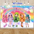 thumbnail image 3 of Decoración para fiesta de cumpleaños de muñeca Rainbow High Girl, globo, pancarta, adorno para tarta, vajilla, suministros para fiesta, baby shower, 3 of 5