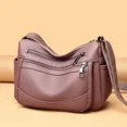 thumbnail image 4 of Bolso de piel sintética suave para mujer, de diseñador, de 4 capas, tipo bandolera, con múltiples bolsillos, de gran capacidad, para mamá, con correa ajustable, 4 of 5