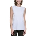 thumbnail image 3 of Calvin Klein Womens Performance Women's Dropped-Armhole Tank Top, Black, Medium, 3 of 3