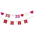 thumbnail image 5 of HOMYL Valentines Day Banner Hanging Heart Burlap Bunting for Party Engagement Home XO, 5 of 8