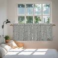 thumbnail image 4 of Tree Birds Tier Curtains, Vintage Grey Flower Floral Branch Spring Light Filtering Kitchen Curtains, 2Pcs Rod Pocket Half Window Treatments Panels for Sink Cafe Cabinet Camper 27.5x36 Inches, 4 of 9