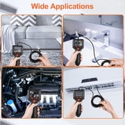 TSV Industrial Endoscope, Handheld Borescope, IP67 Waterproof Snake Inspection Camera with 6 LED Lights, 6.6ft Semi-Flexible Cable