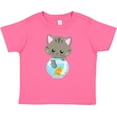 thumbnail image 3 of Inktastic Cute Cat, Little Cat, Kitty, Kitten, Fish Bowl Girls Baby T-Shirt, 3 of 5