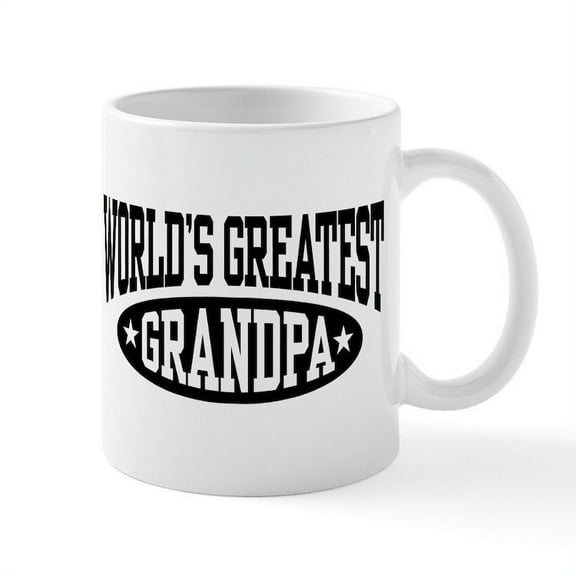 CafePress - World's Greatest Grandpa Mug - 11 oz Ceramic Mug - Novelty Coffee Tea Cup