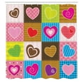 thumbnail image 3 of Ambesonne Romantic Shower Curtain, Love Heart Patchwork, 69"Wx75"L, Multicolor, 3 of 5