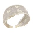 thumbnail image 4 of TIANZEN French Lace Wide Headband Elegant Hair For Boho Floral Embroidered Stretchable Hair Band Women Knotted Headband, 4 of 4