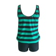 thumbnail image 3 of Conjunto de Bikini Gibobby Traje de baño de mujer Tankini 2 piezas Sin respaldo Estampado Azul,G, 3 of 5