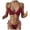 Style 5-Red, variant on 3 Piece Bikini Sets For Women Women's Halter Thong Bikini Top String Micro Triangle Bikini Top Swimsuit Black Small