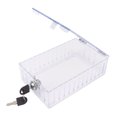 thumbnail image 4 of Thermostat Lock Box Large Universal Home Locking Thermostat Guard Clear Cover with Key for Thermostat On Wall, 4 of 5
