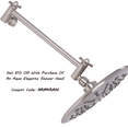 thumbnail image 6 of Aqua Elegante 10 inch Brass Adjustable Shower Arm, Extension Tool - Brushed Nickel, 6 of 8