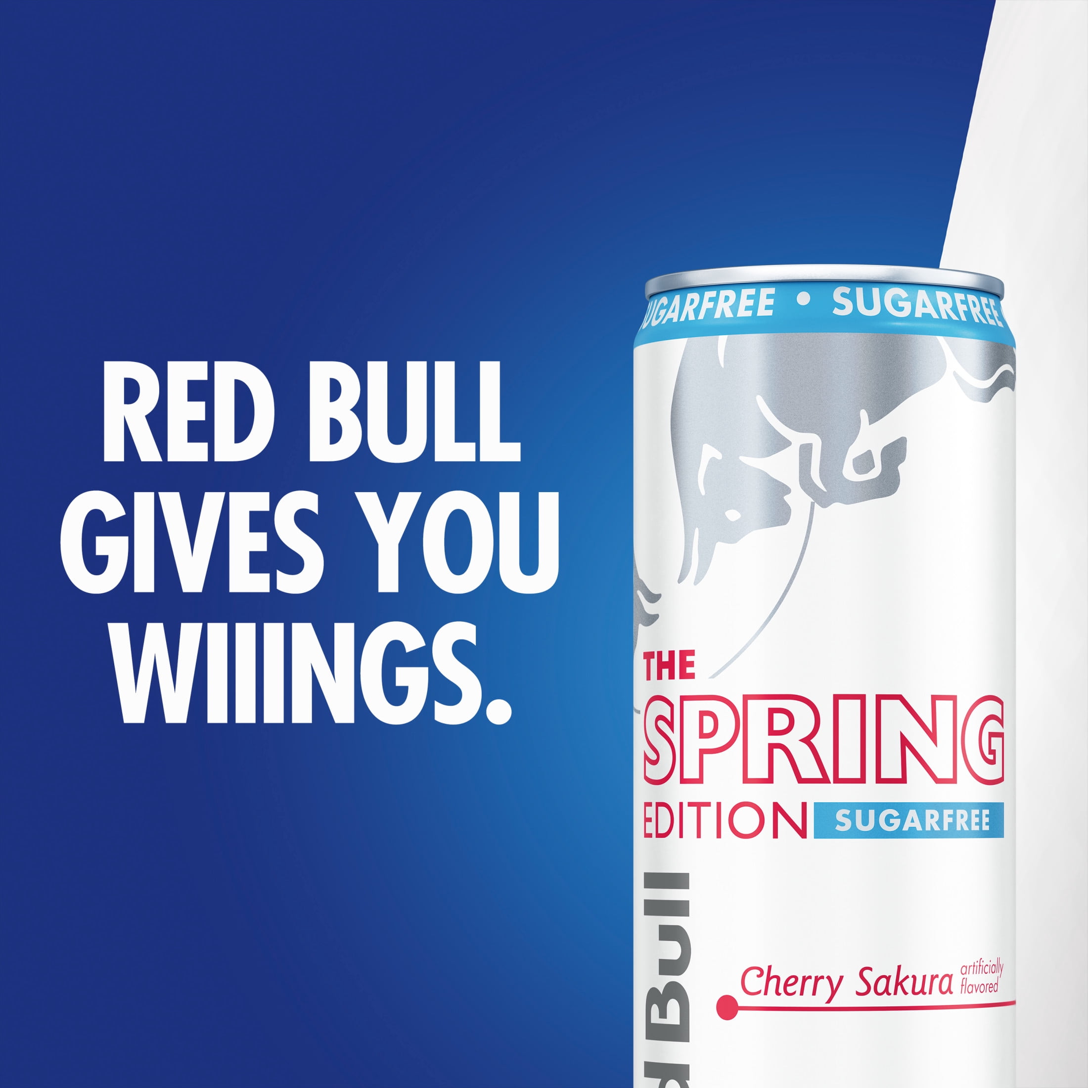 Red Bull Spring Edition Sugarfree Energy Drink,  Cherry Sakura,  12 fl. oz.,  Pack of 4