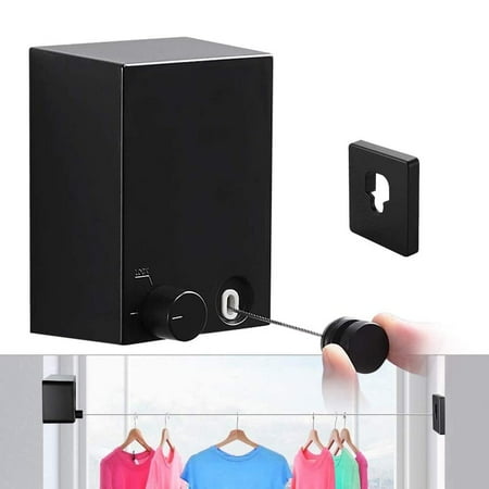 

Retractable Clothesline Heavy Duty Clothing Line for Drying Clothes - Wall Mounted Stainless Steel Laundry Line - Easy Install and Hides