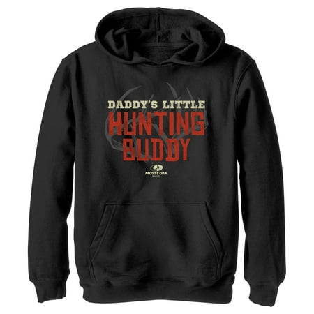 Boy s Mossy Oak Daddy s Little Hunting Buddy Pull Over Hoodie Black X Large