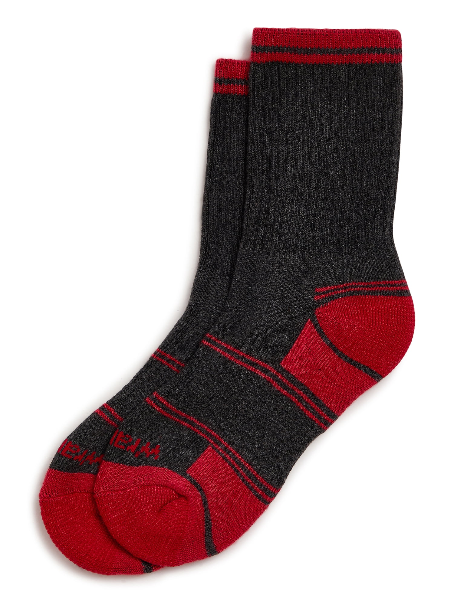 Wrangler Boys' Essentials Cool Comfort Crew Socks, Assorted Cushioned Socks for Kids, Small, 6-Pack