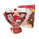 thumbnail image 3 of Ramo de Osito Bouquet de Peluche Hecho a Mano Flores Artificiales Decoración con Luz Tarjeta Adecuado para Cumpleaños Graduación Navidad Fiesta Hogar L Rojo, 3 of 8