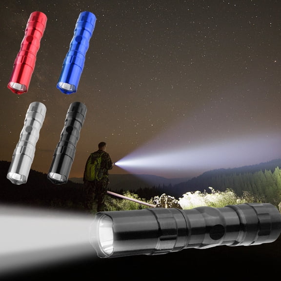 VerPetridure Mini LED Flashlight 3W Bright LED Battery-Powered Handheld Pocket Compact Torch Waterproof Flashlight Metal Key Chain Flash Light For Reading Camping Hiking Out
