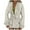 White, variant on Lovskoo Womens Winter Coats Faux Fur Jacket Thick Warm Open Front Cardigan Long Sleeve Solid Color Stand-Up Collar Cardigan Outerwear Padded Coat Black
