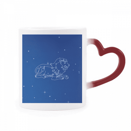 

Star Universe Leo Constellation Pattern Heat Sensitive Mug Red Color Changing Stoneware Cup