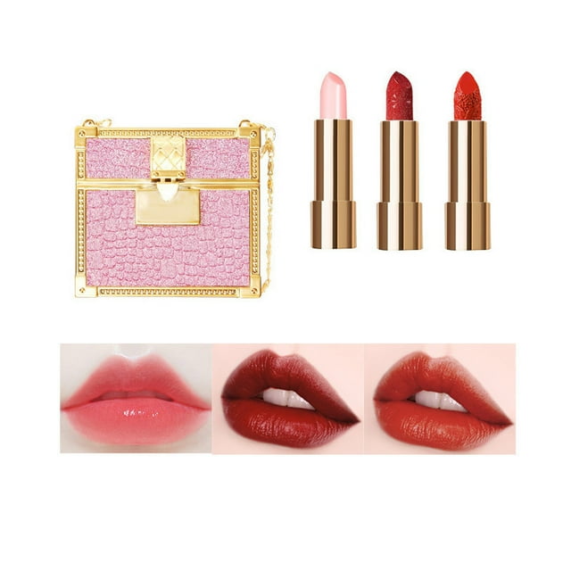 Lip Makeup Set Matte for Women Waterproof Lip Stick Satin Lipstick Long Lasting Moisturizing Makeup Lipsticks Color Sensational Lipstick Lip Kit Gift Set(C)