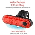 thumbnail image 1 of 2-Pack USB Rechargeable Bike Tail Lights - 4 Modes, 15 Lumens, Waterproof, 2H Charge/12H Use, Includes USB Cables (2-Pack), 1 of 1