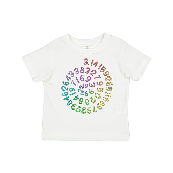 Inktastic Pi Day Pi Numerals in Rainbow Spiral Boys or Girls Toddler T-Shirt