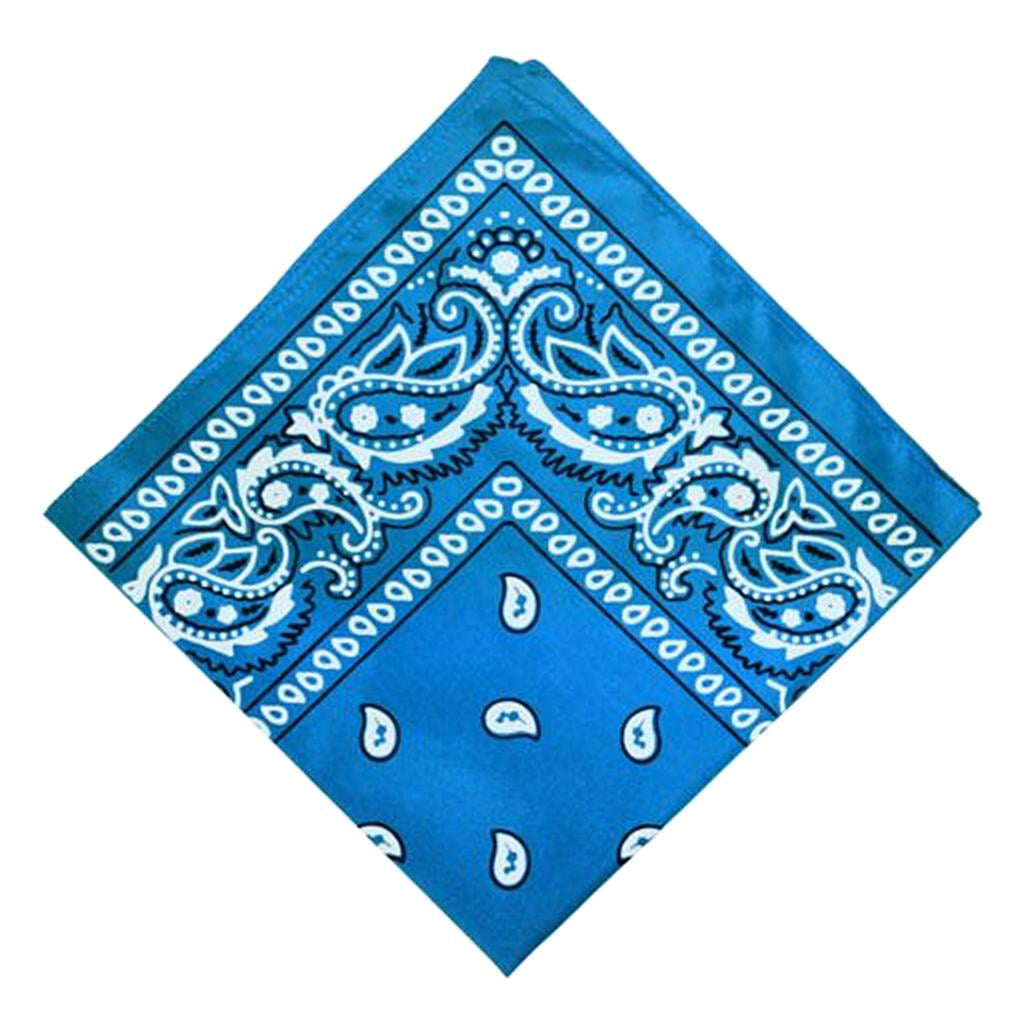 Cotton Paisley Bandanas llight blue Durag/head wrap FREE Post 55cm x 55cm 