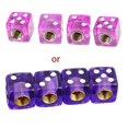 thumbnail image 1 of 4pcs dés Forme Voiture Camion Roue Pneu Air Valve Tige Couvercle de Poussière, 1 of 3