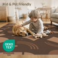 thumbnail image 3 of ODIKA 8'x10' Warm Earth Tones Geometric Design Washable Area Rug Retro Abstract Shapes with Modern Flair for Living Room, Under Sectional, Family , Durable, Non-Slip, 3 of 6