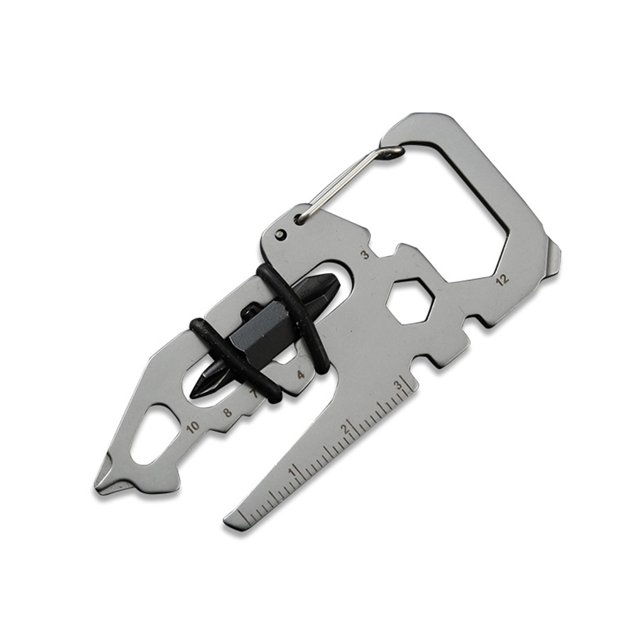 Kenally Herramienta de tarjeta multifuncional, abridor de botellas, llave inglesa, medición creativa, hebilla, escalada práctica Artesanía Blanco Lijado con chorro de arena Kenally TO011513-01
