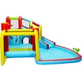 thumbnail image 6 of 7 in 1 Inflatable Slide Water Park Bouncing House, Outdoor Soccer Garden Bouncer with Splash Pool & Climbing Wall & Basketball & Football, Maximum Weight Capacity is 400lbs, 6 of 6