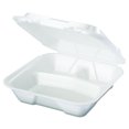 thumbnail image 1 of SN203 CPC Large 3 Compartment Hinged Foam Container, White - Case of 200, 1 of 1