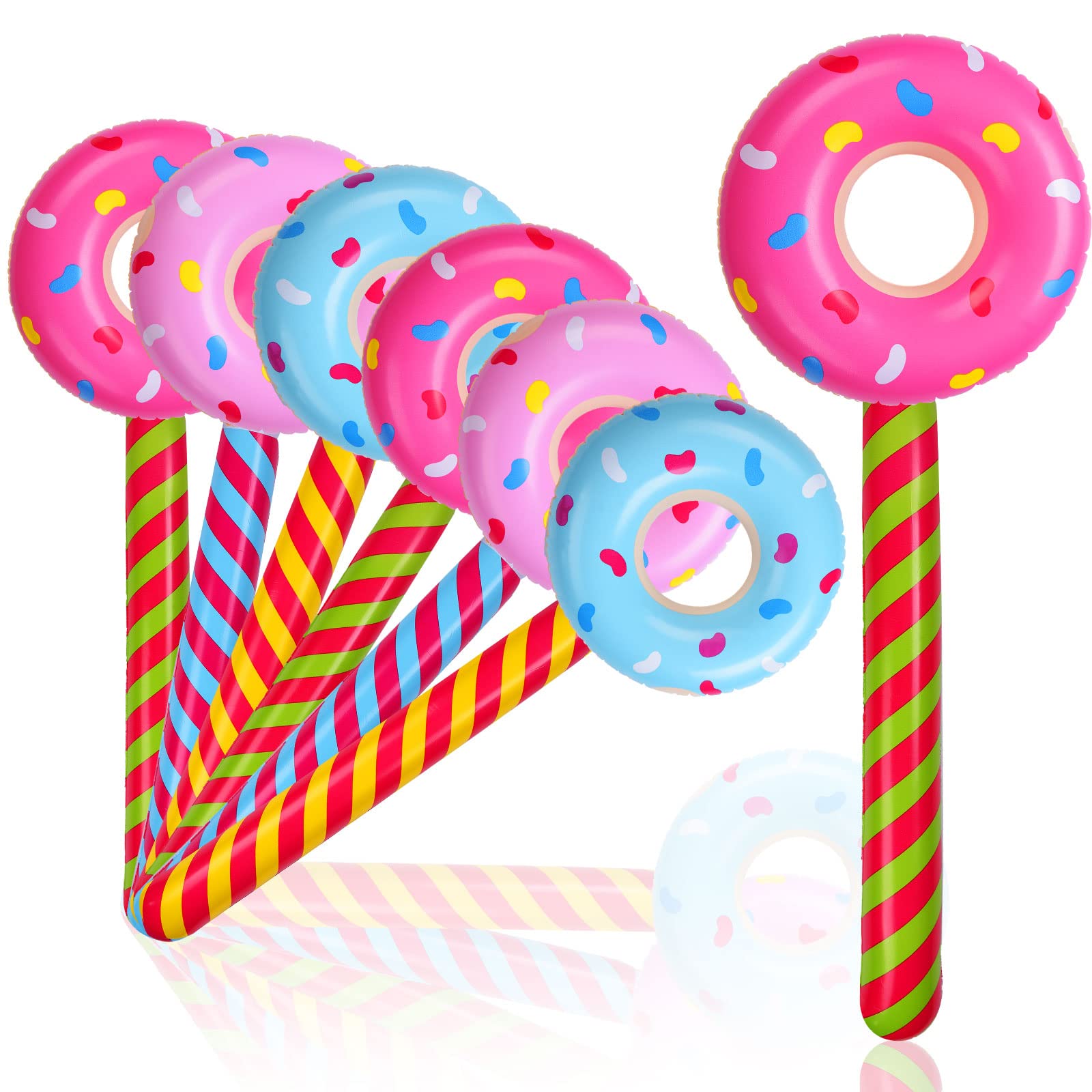 6 Pcs Candyland Birthday Party Decorations 33 Inch Inflatable Donut