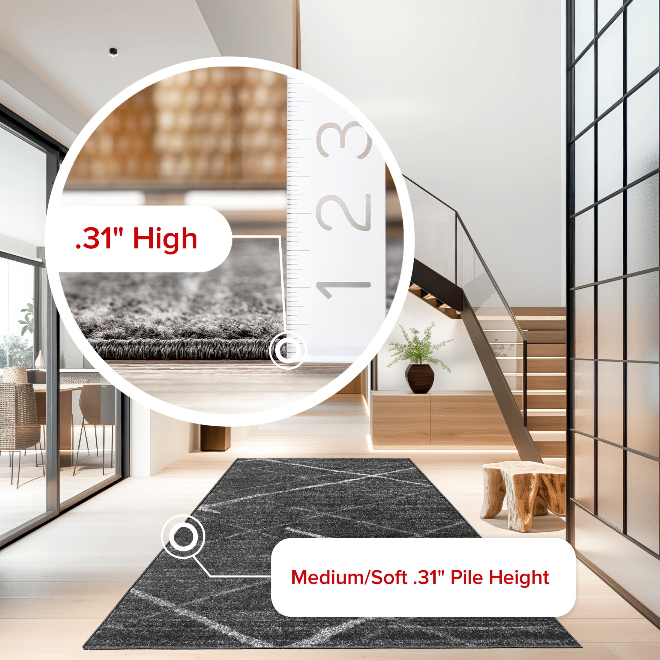nuLOOM Thigpen Contemporary Area Rug, 10' x 14', Thigpen Charcoal